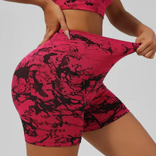 Load image into Gallery viewer, Women Seamless Tie Dye Yoga Set Quick Dry Sports Bra Shorts Lightweight Breathable Workout Outfit
