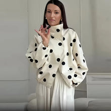 Load image into Gallery viewer, Women's Jackets Fashion Polka Dot Jacket Autumn Women Long Sleeve Loose Jackets Coats Streetwear Female Outerwear Tops
