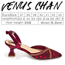 Load image into Gallery viewer, Pointed Toe High Heels Shoes and Matching Bag Set Women Fashion PU Leather Pumps Shoulder Bag Party Wedding Dress Footwear Handb
