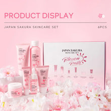 Load image into Gallery viewer, 6pcs Sakura Skin Care Set Hydrating Moisturing Smoothing Nourishing Brightening Firming Women Beauty Skincare Product
