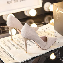 Load image into Gallery viewer, High Heels Women with 2024 New Spring and Autumn Pointy Women's Shoes Dress Wedding Shoes Temperament Banquet Single Shoes
