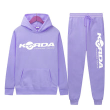 Load image into Gallery viewer, Men's Women 2Pcs Sets Fleece Sweatshirt Hoodies Pants Korda Inspired Tribute Male Sportswear Tracksuits Unisex Ensemble Homme
