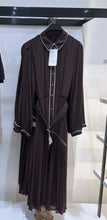 Load image into Gallery viewer, Elegant Pleated Belted Midi Dress
