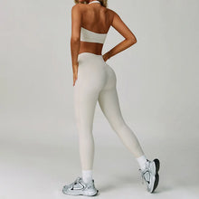 Load image into Gallery viewer, TRY TO BN Gym Sets Woman 2 Piece Yoga Backless Top Women's Tracksuit High Waisted Leggings Butt Lifting Fitness Workout Clothes
