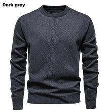 Load image into Gallery viewer, New Sweater Men Casual Knitted Pullover Solid Color Warm Regular Fit Round Neck Sweater Pullovers Mens Sweatwear
