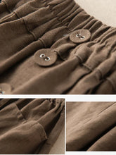 Load image into Gallery viewer, Women's Skirt Cotton Linen Casual Straight Skirts Woman Fashion 2026 Summer Loose Solid Color Button Long Skirts for Women
