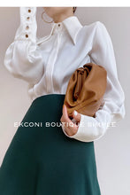 Load image into Gallery viewer, Elegant Satin Office Casual Shirt
