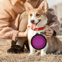 Load image into Gallery viewer, Portable Pet Food Bowl  Durable TPR Bowl  Cat and Dog Food Pet Silicone Collapsible Bowl Portable Travel Outdoor Water Food Bowl

