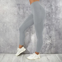 Load image into Gallery viewer, Yoga Fitness Women Leggings High Waist Tights with Pocket Gym Workout Running Stretchy Sexy Butt Liftting Casual Skinny Pants
