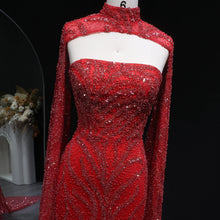 Load image into Gallery viewer, Sharon Said 2026 Luxury Evening Party Gowns Women' s Wedding Prom Dresses with Flowing Sleeves Elegant Mermaid SS663 Customized
