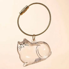 Load image into Gallery viewer, Transparent Cute Dog Pendant Keychain Creative Pet Hair Storage Capsule Hanging Ornament for Pet Lover DIY Pet Memorial Keychain
