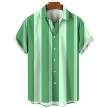 Load image into Gallery viewer, Striped Hawaiian Casual Shirt Men
