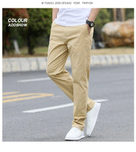 Load image into Gallery viewer, Men's High-Quality Chinos -Cotton Casual Trousers - Breathable Straight Pants (Sizes W28-w40)

