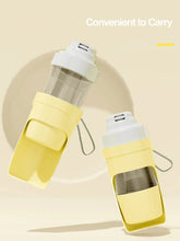 Load image into Gallery viewer, Pet Travel Water Bottle Portable with Food Container Foldable 2in1 Pet Outdoor Bowl Puppy Dog Cat Travel Drinking Food Feeder

