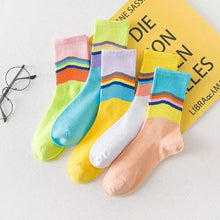 Load image into Gallery viewer, Colorful Stripe Casual Socks
