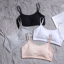 Load image into Gallery viewer, Cotton Sports Training Bras Casual Back Buckle Teenage Lingerie No Steel Rings Sports Bra Elastic Breathable Student Underwear
