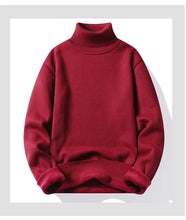 Load image into Gallery viewer, Men's Fleece Thicker Sweater Turtleneck Warm Pullover High Quality Male Slim Knitted Wool Sweaters For Winter Plus Size 4XL

