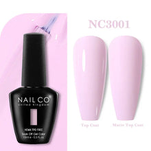 Load image into Gallery viewer, NAILCO 333 Colors Gel Nail Polish Semi Permanent Varnishes Nails Art Design Hybrid Soak Off Top Base Coat UV Gel Manicure 15ml
