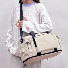 Load image into Gallery viewer, Travel Bag with Large Capacity for Short-Distance Travel, Storage Luggage Bag, Portable Lightweight Crossbody Sports and Fitness Bag for Women, Expandable and Can Be Attached to a Trolley Case
