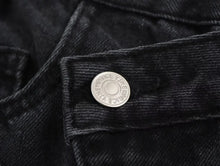 Load image into Gallery viewer, Slanted Placket Retro Wide Jeans
