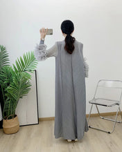 Load image into Gallery viewer, Women Elegant Evening Party Dresses 2025 Summer New Solid Colour Classic Long Sleeve Plate Flower Design Prom Dresses Female
