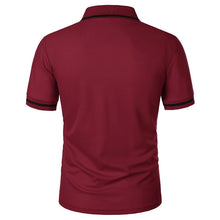 Load image into Gallery viewer, New Men's Short Sleeve Polo Shirts Solid Color Casual T-shirt Summer Trendy Breathable Loose Basic Splice Top Pockets Men Shirts
