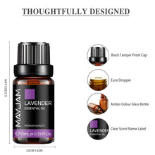 Load image into Gallery viewer, MAYJAM 10ML Essential Oil Lavender Jasmine Eucalyptus Vanilla Sandalwood Bergamot Rosemary Citronella Cinnamon Fragrance Oil
