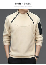 Load image into Gallery viewer, Men's Sweatshirs Spring Fall Long-sleeved T-shirt Top Loose Trend Round Neck Bottoming Shirt Lightweight Casual Sports
