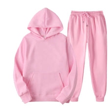 Load image into Gallery viewer, Men Tracksuit 2 Pieces Sets Hooded Sweatshirt +Drawstring Pants Male Hoodies Running Sportswear Men Women Autumn Sportwear
