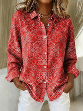 Load image into Gallery viewer, Women's Shirt Blouse Paisley Elegant Stylish Modern Long Sleeve Shirt Collar Regular Tops Work Print Summer Spring Fall Winter
