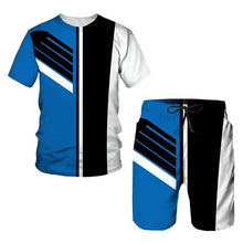 Load image into Gallery viewer, New Men's Tracksuits Summer round neck T-shirt Oversized Men Trend Casual Tracksuits 3D Print T-shirt Shorts 2 Piece Outfit
