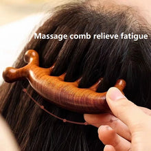 Load image into Gallery viewer, New Wooden Massage Wood Massager Comb Scalp Head Oil Massager Scalp Hair Comb Tools AMS01
