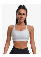 Load image into Gallery viewer, Women High Impact Sports Bra Criss Cross Back Padded Bra Workout Fitness Sports Yoga Bras Shockproof Sport Crop Top Vest
