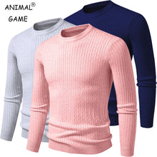 Load image into Gallery viewer, new Mens Crew Neck Sweaters Long Sleeve Lightweight Knit Dress Pullover Sweaters Casual outwear Twist Patterned Cable Sweaters
