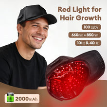 Load image into Gallery viewer, 650nm+850nm Infrared Red Light Hair Growth Cap Hair Loss Treatment Hat Anti Hair Loss Restore Hair Thickness Hair Regrowth Care
