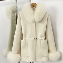 Load image into Gallery viewer, Luxury Wool Fur Winter Long Coat
