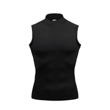 Load image into Gallery viewer, Training Exercise Sleeveless T-shirts Men Fitness Running Vests Turtleneck Elastic Quick Dry Compression Shirt Gym Tank Tops
