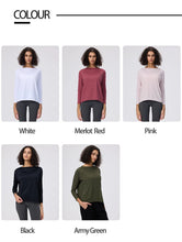 Load image into Gallery viewer, Yoga Long Sleeve Workout Top Running Clothes Physical Shirts &amp; Blouses Top Fitness Loose T-shirt Clothing Sportswear Woman Gym
