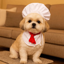 Load image into Gallery viewer, Pet Accessories Cute Pet Cooking King Hat Adjustable Comfortable Chef Hat Set Stylish Cat Cosplay Hat Pet Fashion Show
