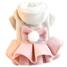 Load image into Gallery viewer, Fashion Autumn Winter Outfit Pet Dog Clothes Woolen Tutu Skirt Pet Coat Dog Dresses Teddy Bear Cat Princess Skirt for Small Dogs
