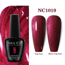 Load image into Gallery viewer, NAILCO 333 Colors Gel Nail Polish Semi Permanent Varnishes Nails Art Design Hybrid Soak Off Top Base Coat UV Gel Manicure 15ml
