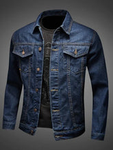Load image into Gallery viewer, Slim Vintage Denim Jacket

