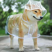 Load image into Gallery viewer, Pet Dog Puppy Transparent Rainwear Raincoat Pet Hooded Waterproof Jacket Clothes Soft PVC Small Dogs Raincoat Puppy Rain Poncho
