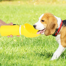 Load image into Gallery viewer, Pet Travel Water Bottle: Collapsible Dog Water Dispenser with Drinking Tray - Portable Leak-Proof Outdoor Hydration Solution
