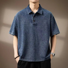 Load image into Gallery viewer, American Style Denim Summer Polo
