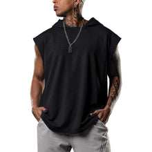 Load image into Gallery viewer, 2026 Men Tank Top  Fitness Training Pullover Leisure Fashion Sleeve Men's Hooded Vest Solid Color Tank Tops For Male
