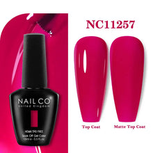 Load image into Gallery viewer, NAILCO 333 Colors Gel Nail Polish Semi Permanent Varnishes Nails Art Design Hybrid Soak Off Top Base Coat UV Gel Manicure 15ml
