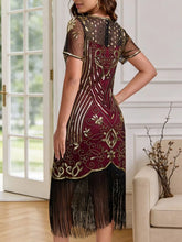 Load image into Gallery viewer, Women's Flapper Dresses 1920s for Women Great Gatsby Sequin Fringed Roaring 20s Cocktail Dress
