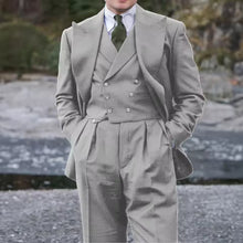 Load image into Gallery viewer, Elegant Double Breasted Three Piece Suit
