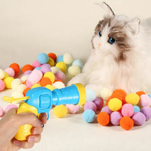Load image into Gallery viewer, Cat Toys Interactive Launch Training Toy For Pet Kitten Creative Mini Shooting Gun Games Stretch Plush Ball Toys Pet Supplies
